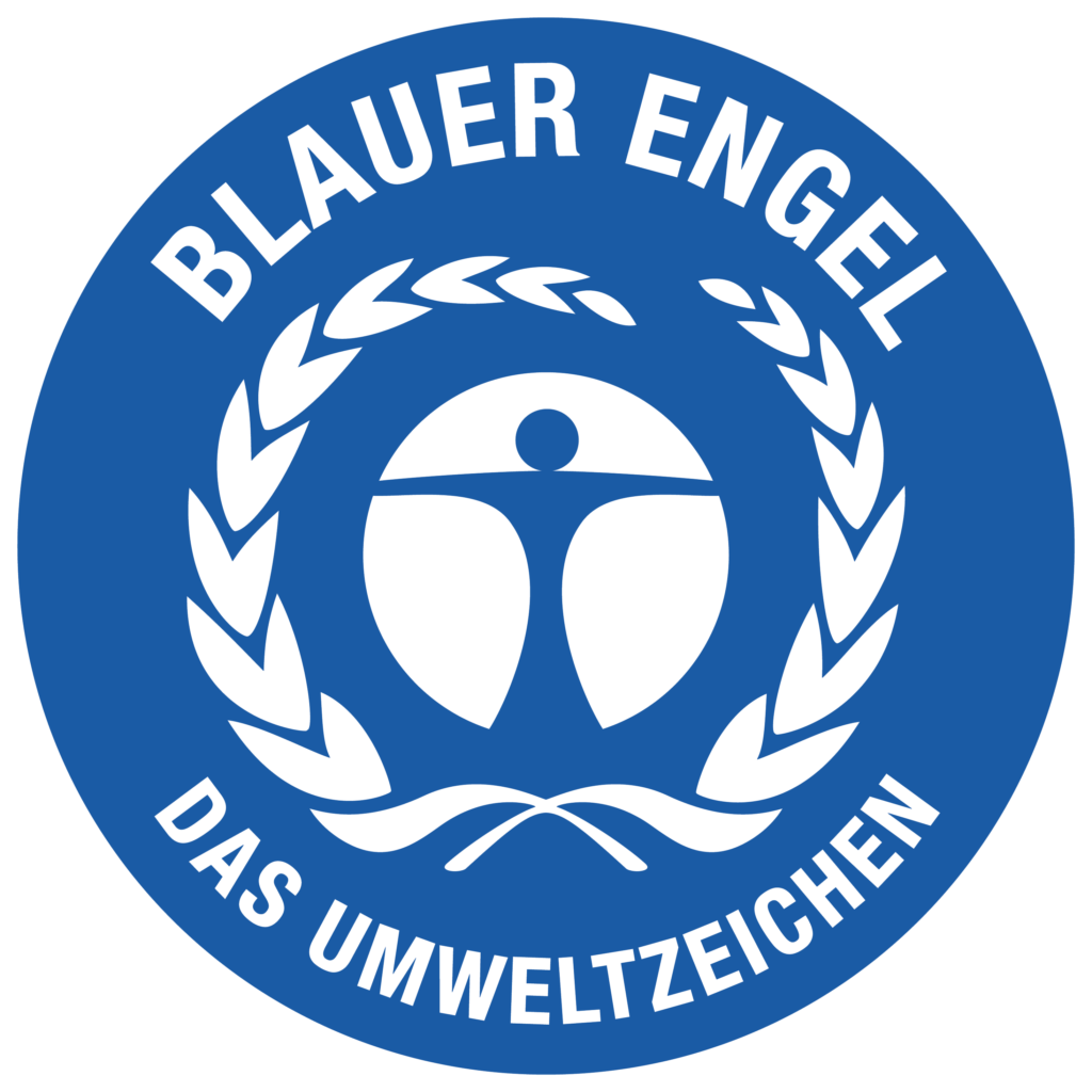 Logo du label Ange Bleu. Logo du label Ange Bleu : pionnier de l’écologie appliquée au papier recyclé.
